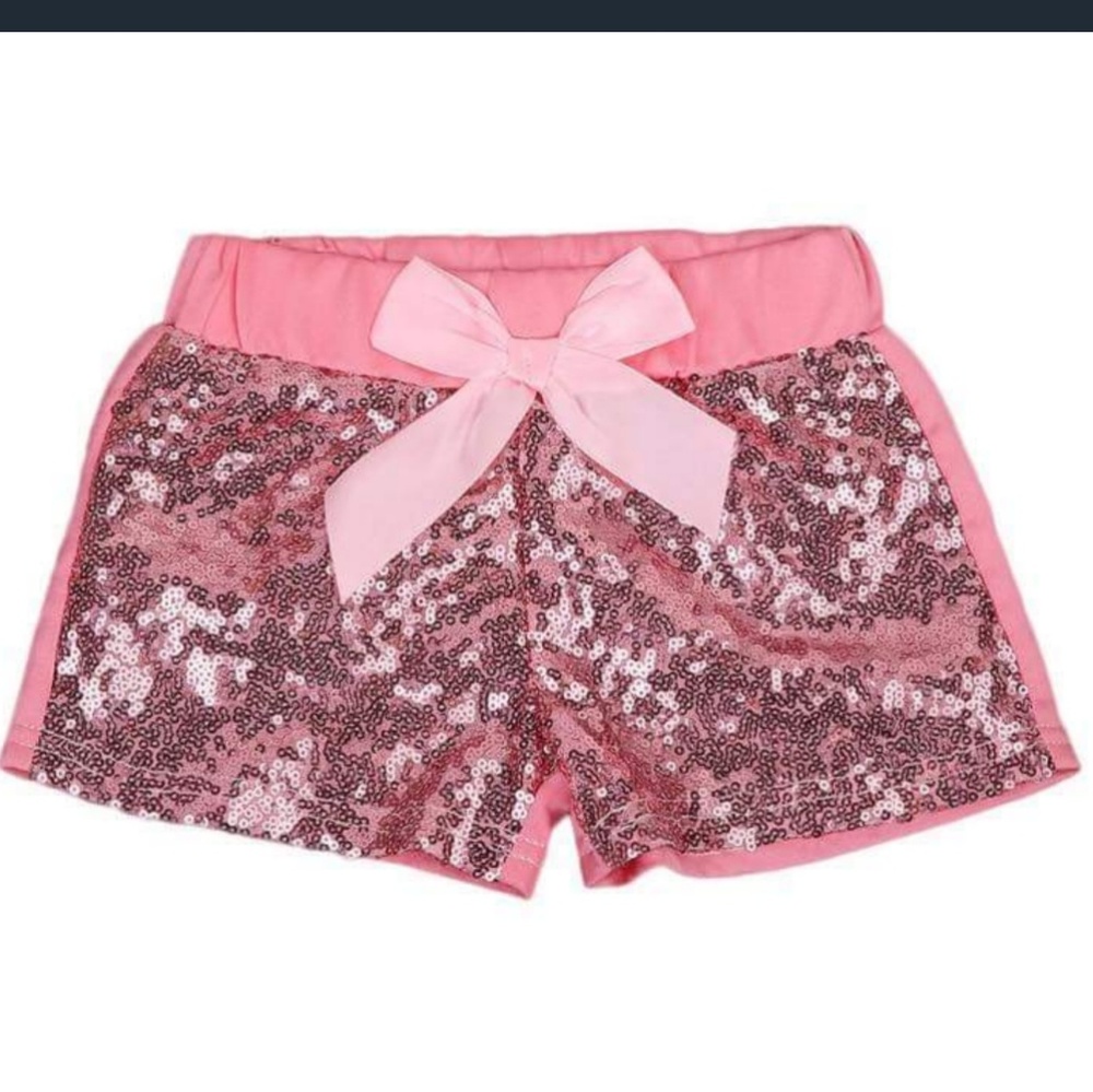 Pink sequin shorts